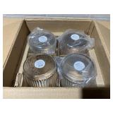 LOT OF 4 Fluted Glass Storage Canister with Wood Lid - Hearth & Hand with Magnolia