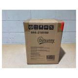 Outsunny 23" H Outdoor Water Fountain Wood and Plastic Rustic Apple Barrel Pump Garden Decor for Outside Backyard