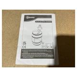 Outsunny 23" H Outdoor Water Fountain Wood and Plastic Rustic Apple Barrel Pump Garden Decor for Outside Backyard