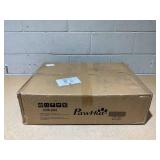 PawHut 47 Modern Cat Tree Multi-Level Scratching Post With Cube Cave Enclosure - Oak Wood and White