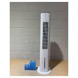 HOMCOM 42" 3-In-1 Evaporative Air Cooler with Water Tank, Ice Cooling Fan with Humidifier, 52° Oscillating Portable Swamp Cooler for Home Office, 3 Modes, 3 Speeds, 12H Timer, Remote, White