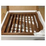 PawHut 28"-75" Freestanding Wooden Pet Gate with Support Feet & Non-Slip Mats for Indoor, Stairway, Doorway, Brown