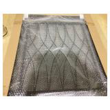 HOMCOM 3-Panel Folding Fireplace Screen, Metal Mesh Fire Spark Guard for Wood Burning, 49.5" x 31.5", Black