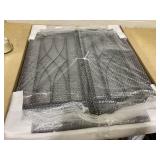 HOMCOM 3-Panel Folding Fireplace Screen, Metal Mesh Fire Spark Guard for Wood Burning, 49.5" x 31.5", Black