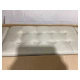 HOMCOM 36" Ottoman with Storage, Storage Ottoman Bench with Lift Top and Rubberwood Legs, Linen Upholstered Entryway Bench with Seating for Living Room, Bedroom, Holds up to 330 lb, Beige