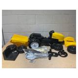 Aosom Kids Ride on Tractor with Back Trailer, Shovel & Rake, Horn, Pedal Go Kart for 3 Years Old, Yellow