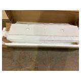 HOMCOM TV Cabinet Stand for TVs up to 58", Entertainment Center with Adjustable Shelves, 4 Glass Doors and 4 Cable Holes for Living Room, White 51.25" W x 13.75" D x 23.5" H