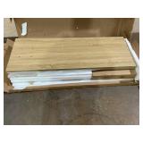 HOMCOM Rotating Computer Desk, 55" L-Shaped Desk, Corner Desk with Storage Shelves, Cabinet and Drawer for Home Office, Natural