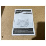 PawHut 48" x 41" Heavy-Duty Metal Dog Playpen, Outdoor Pet Cage Kennel, Puppy Exercise Fence Barrier with Weather-Resistant Polyester Roof, Locking Door, & Metal Frame