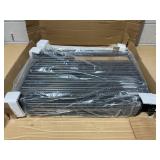 PawHut 48" x 41" Heavy-Duty Metal Dog Playpen, Outdoor Pet Cage Kennel, Puppy Exercise Fence Barrier with Weather-Resistant Polyester Roof, Locking Door, & Metal Frame