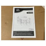 HOMCOM 5 Piece Dining Table Set for 4, Space Saving Table and 4 Chairs