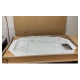 Outsunny 50" Portable Folding Camping Table with Sink, Faucet, Dual Stainless Steel Basins, and Accessories for Fish Cleaning