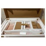 HOMCOM Dining Table Set for 4, 5 Piece Modern Kitchen Table and Chairs, Solid Wood Dining Room Set for Small Spaces, Breakfast Nook, White 42.5"L X 25.5"W X 29.5"H;