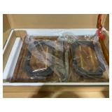 ERGOMASTER Wooden Saddle Bar Stools Set of 4, 24-Inch Counter Height Backless Rustic Barstools for Kitchen Island, Dining Room, Pub