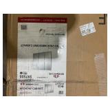 Design House Cyprus 36-in. Wide Medicine Cabinet, 3 Frameless Mirrored Doors, Pre-Assembled, Surface or Recess Mounted, White Clear, 36.3 in. W x 4.4 in. D x 30.1 in. H, 597500