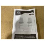 HOMCOM Set of 2 Rattan Barstools Wicker Counter Stools with Steel Legs and Footrest for Dining Room Kitchen Pub Black