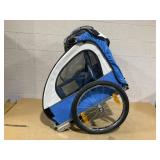 Aosom 2-Seat Child Bike Trailer for Kids with a Strong Steel Frame, 5-Point Safety Harnesses, & Comfortable Seat