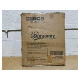 Outsunny 18" 20 lbs Round Resin Umbrella Base Stand Market Parasol Holder with Decorative Rose Floral Pattern & Easy Setup, for ?1.5", ?1.89" Pole, for Lawn, Deck, Backyard, Garden, Bronze