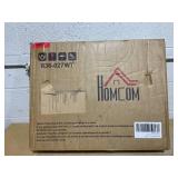 HOMCOM Mobile Storage Cabinet Organizer with Drawer and Cabinet, Printer Stand with Castors, White