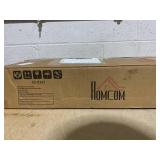 HOMCOM Piano Bench, Duet Piano Chair with Faux Leather Padded Cushion and Wooden Frame, Button Tufted Keyboard Bench, Black (Transit Damage)