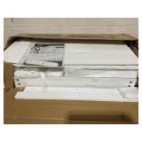 HOMCOM Dual Tilt out Laundry Hamper Cabinet, Bathroom Storage Cabinet with 2-Compartment Hamper, Modern Bathroom Floor Cabinet for Washroom, White (Missing Hardware: Part 4)