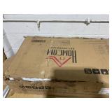 HOMCOM Kitchen Island on Wheels, Rolling Kitchen Cart with Stainless Steel Countertop, Drawer, Towel Rack and Spice Rack, Utility Storage Trolley, Gray