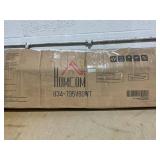 HOMCOM Bathroom Floor Storage Cabinet, Farmhouse Bathroom Cabinet with 4 Doors and Adjustable Shelf, White 23.6" L x 11.8" W x 43.3" H