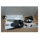 Cressi Adult Rondine Palau Fin Snorkel Set - Fin Size L/XL