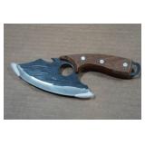 Rolled Carbon Steel Finger Hole Hunting Knife