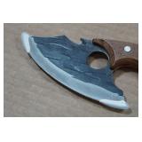 Rolled Carbon Steel Finger Hole Hunting Knife