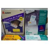 Assorted Printer Paper - Resume, Transparency, Stickers, Cards, Labels