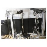 Commercial Multi-Station Weight Machine with Leg Press and Dip Stand