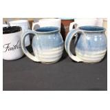 Assorted Coffee Mug Set with Decorative Sign and Mail Organizer