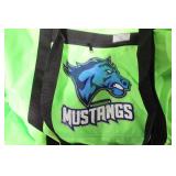 Pair of Midwest Mustangs Green Duffel Bags by Hummingbergbags