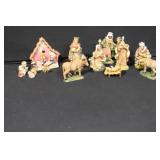 Nativity Figurine Set with Stable and Animals
