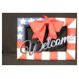 Lot of 3 Overlook Adult Universal Life Vests and Patriotic Welcome Sign