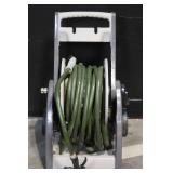 Portable Garden Hose Reel Cart with Hose and Spray Nozzle