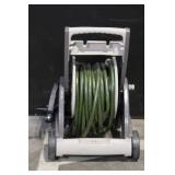 Portable Garden Hose Reel Cart with Hose and Spray Nozzle