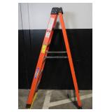 Werner 6 ft Fiberglass Step Ladder with Aluminum Steps