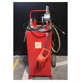30-Gallon Bidirectional Hand Oil Pump Cart with Hose and Nozzle