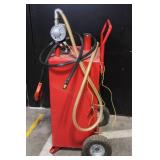 30-Gallon Bidirectional Hand Oil Pump Cart with Hose and Nozzle