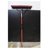 Lot of Floor Cleaning Tools with Brooms, Snow Shovels, Squeegees, and Holders