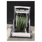 Garden Hose Reel Cart with Hose and Adjustable Nozzle
