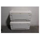 Pair of Large Igloo MaxCold Coolers with Lids and Handles
