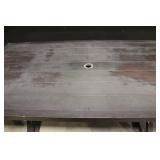 Champion Black Outdoor Patio Dining Table with Slatted Top