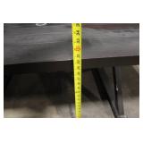 Champion Black Outdoor Patio Dining Table with Slatted Top