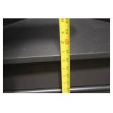 Gray Corner Cabinet with Drawer and Double Doors, 32 Inch