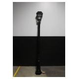 Black Outdoor Solar Lamp Post with Hexagonal Base