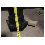 Black Outdoor Solar Lamp Post with Hexagonal Base