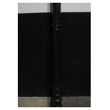 Black Outdoor Solar Lamp Post with Hexagonal Base